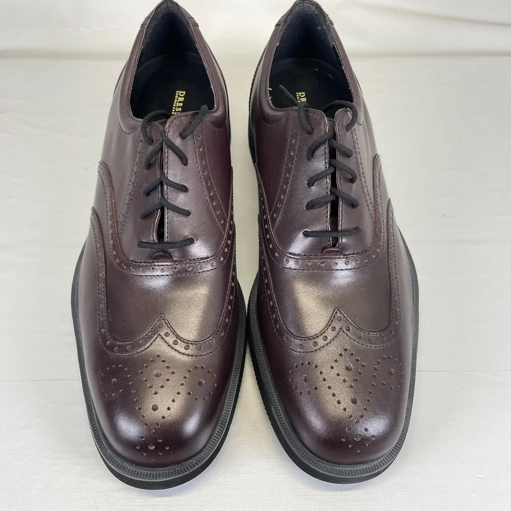 Dressports by Rockport Wingtip Oxford Shoes Mens Size 10.5 Burgundy Leather